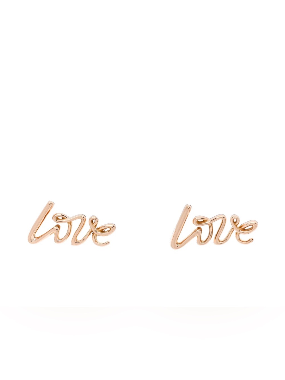 TIFFANY & Co. HTF 18K Rose Gold Paloma's Graffiti Love Earrings